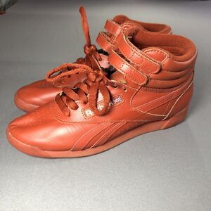 REEBOK FREESTYLE HI SNEAKERS Workout Casual Shoes Red Size 7